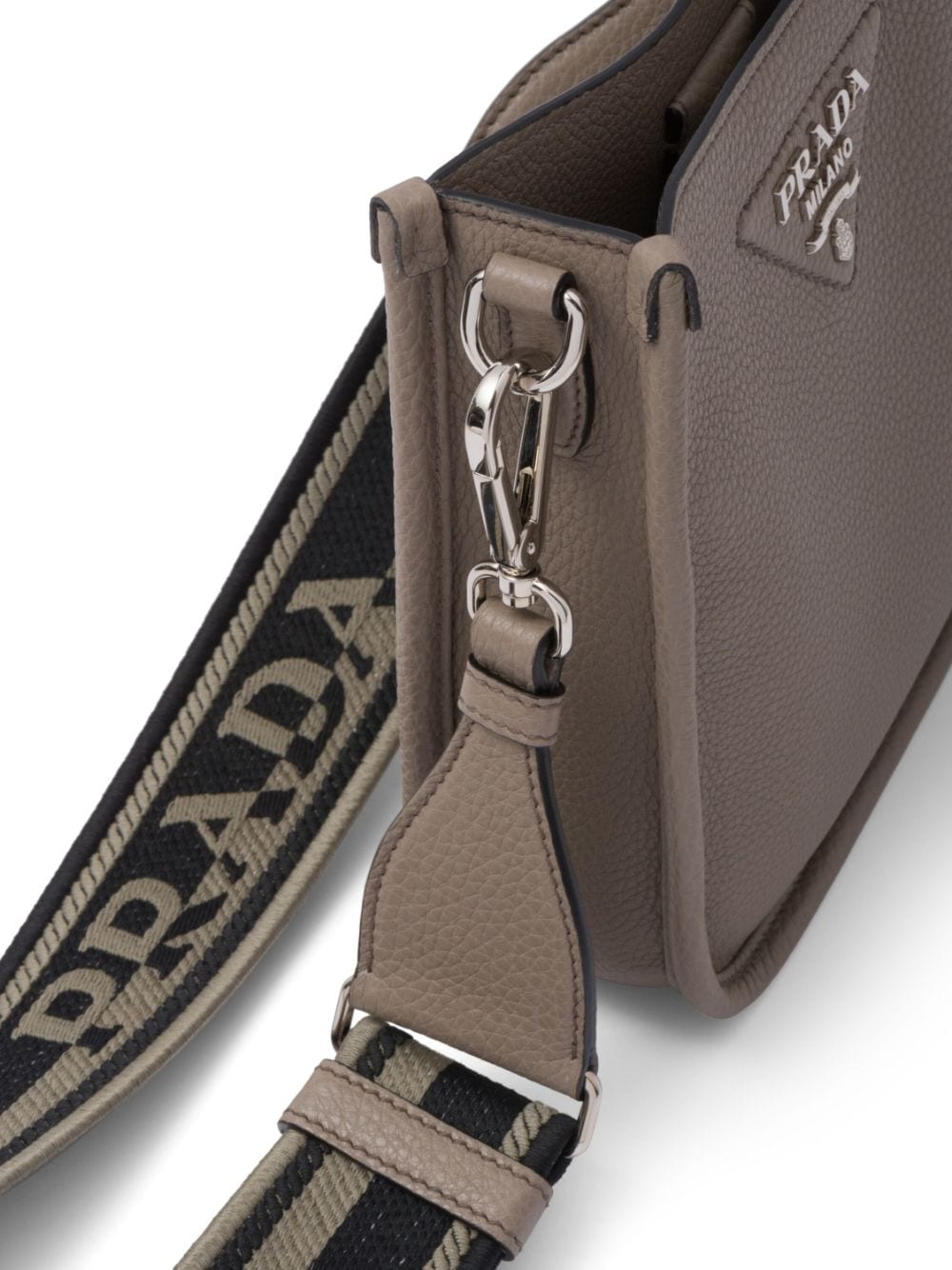 Pra*a mini logo-plaque shoulder bag