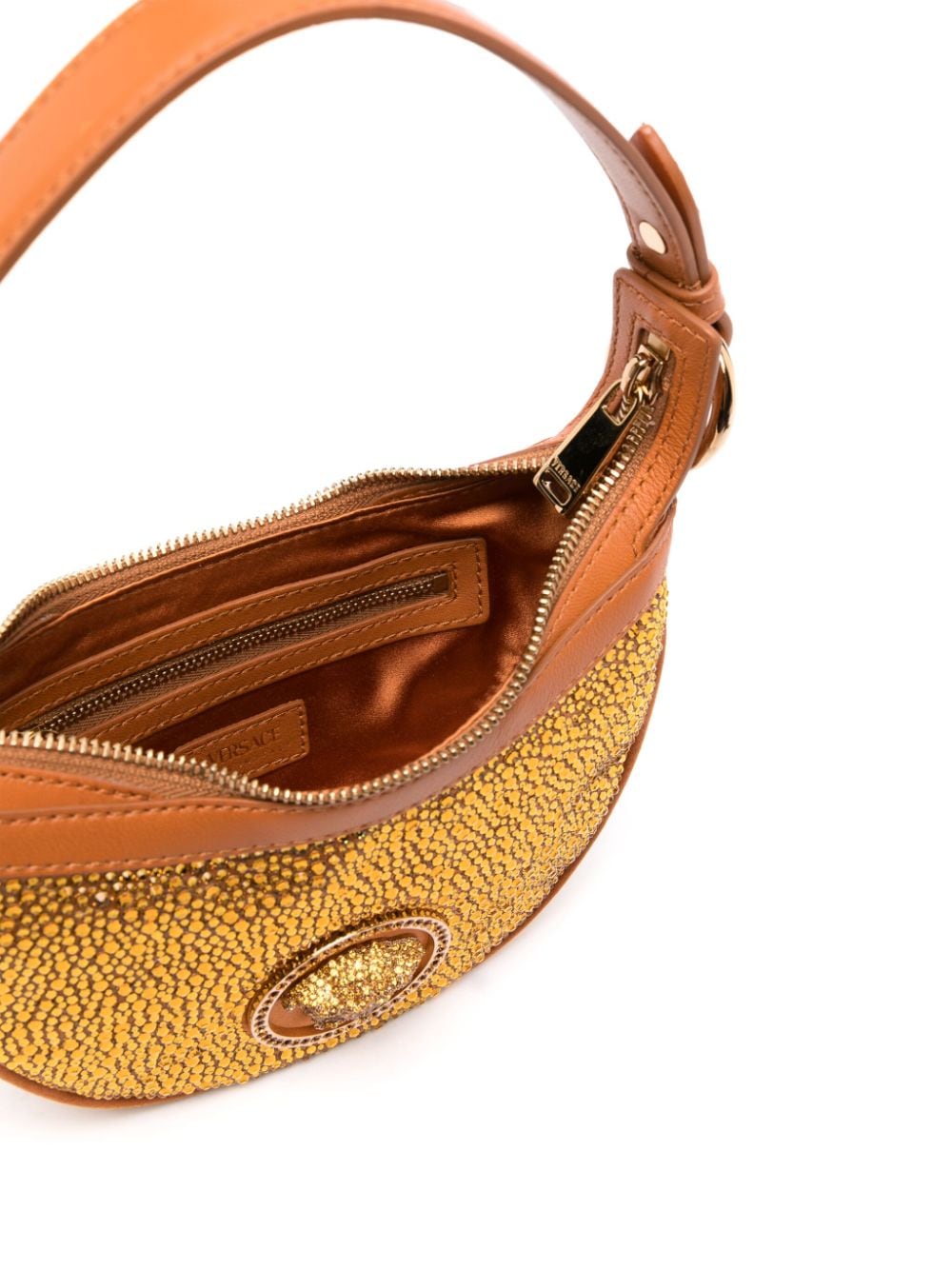 Versace Repeat crystal-embellished shoulder bag