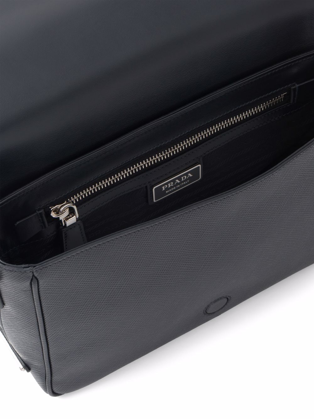 Pra*a logo-embossed saffiano leather bag