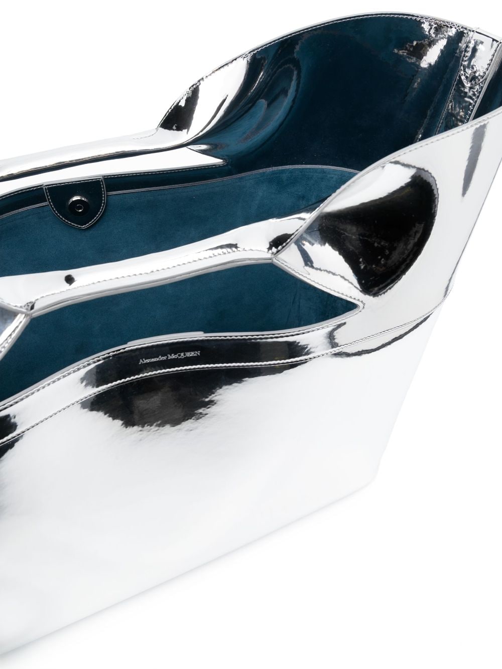 Alexander McQueen The Bow metallic leather tote bag