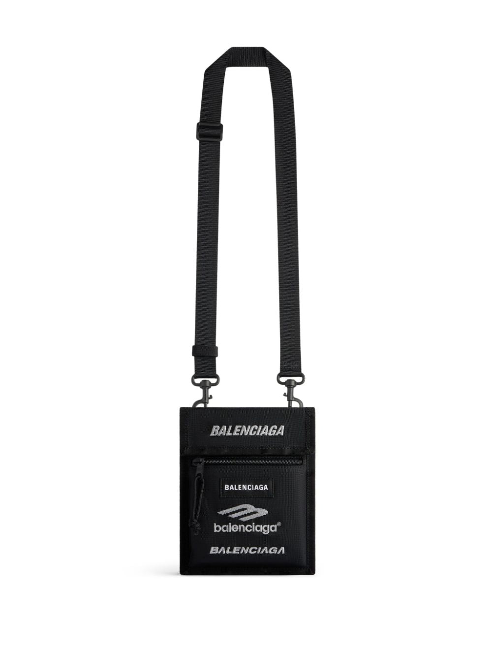 Ba*len*cia*ga logo-patch shoulder-strap messenger bag