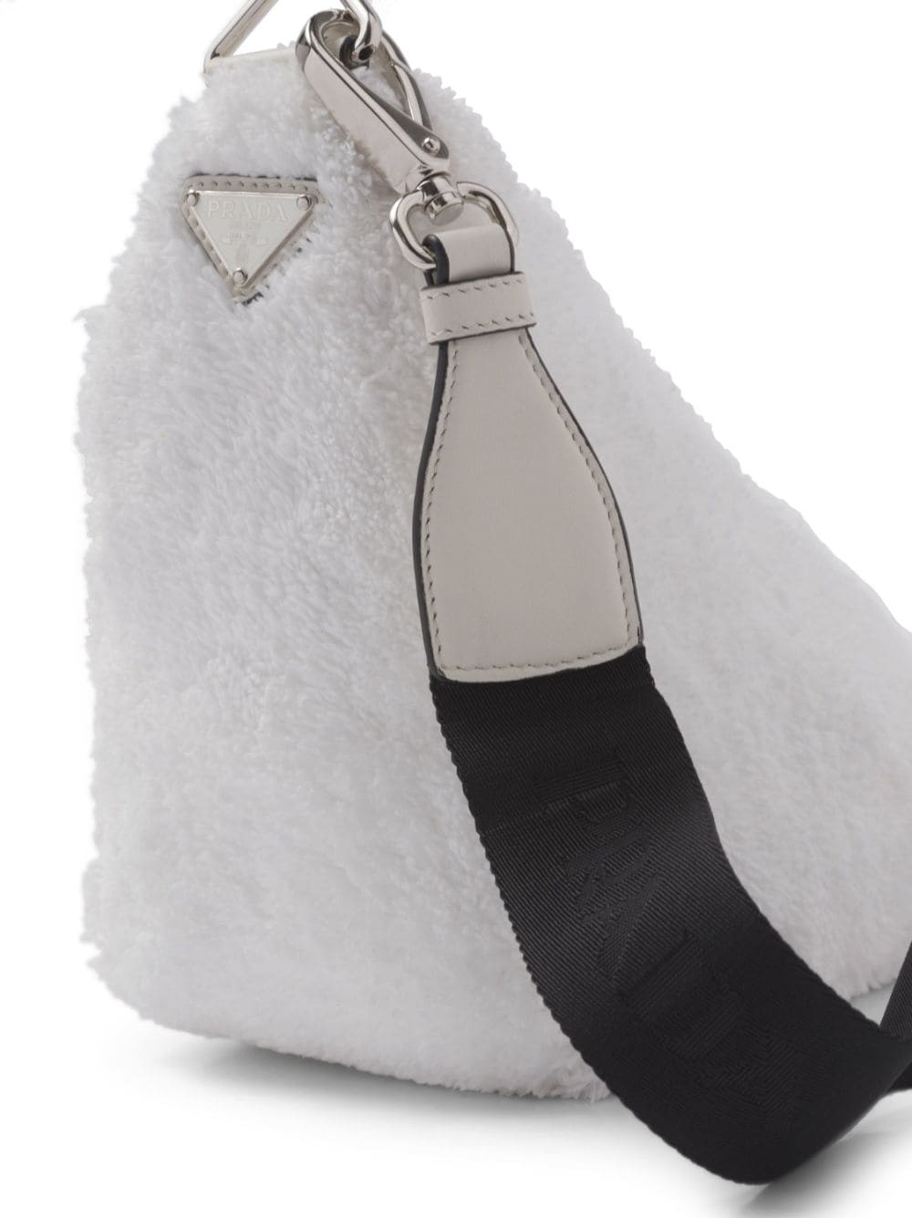Pra*a triangle terrycloth shoulder bag