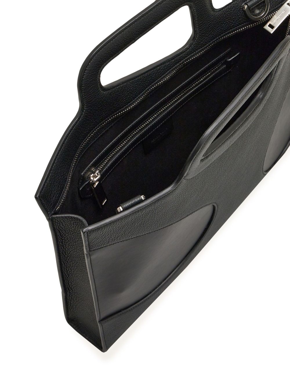 Ferragamo cut-out detail leather briefcase