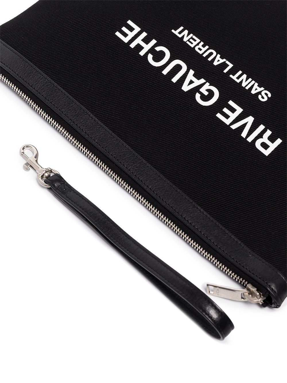 Saint Laurent logo print clutch