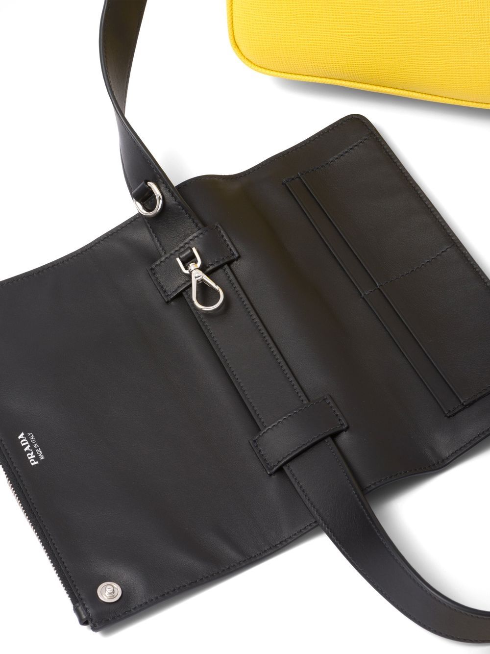 Pra*a triangle double messenger bag