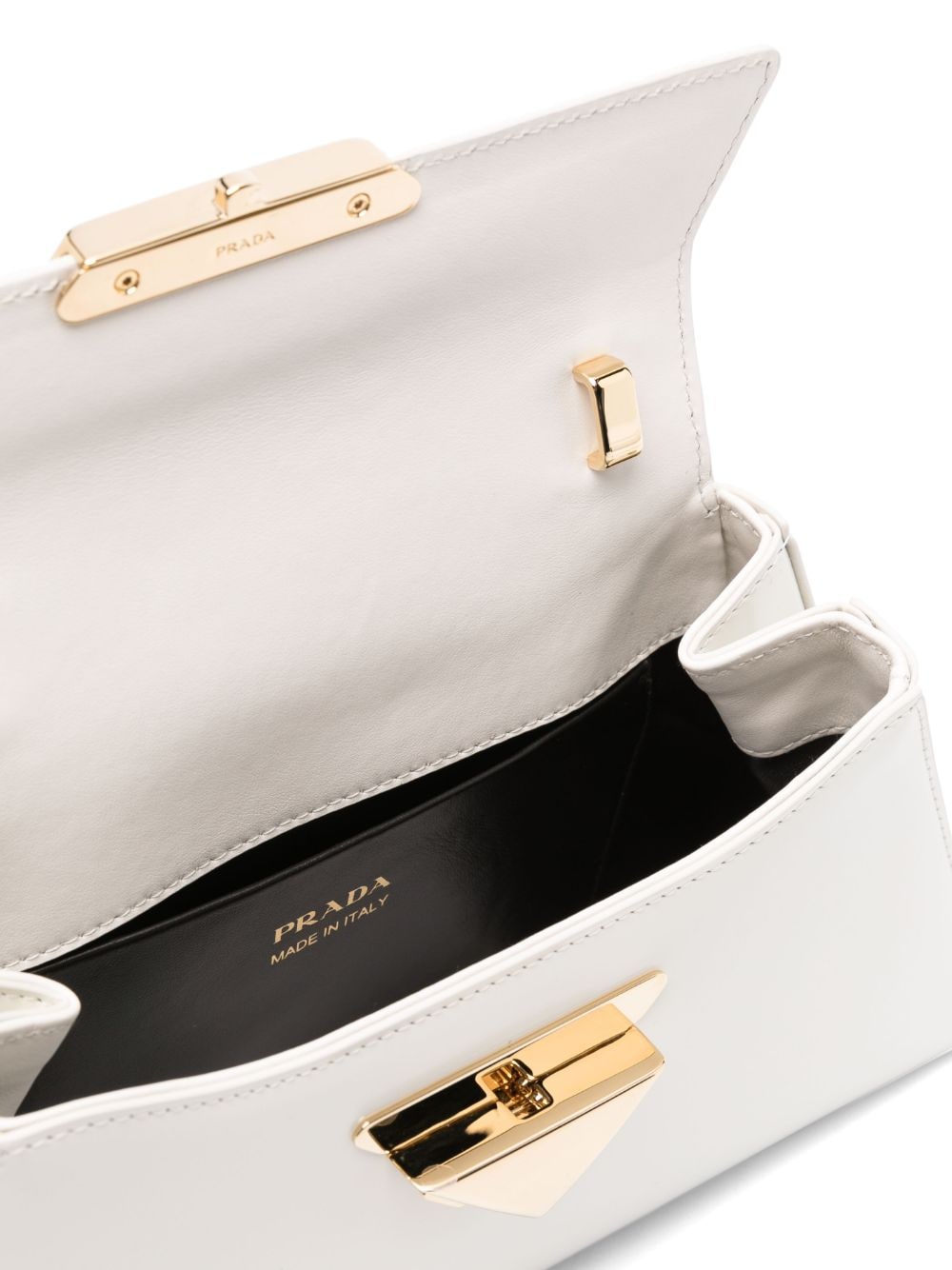 Pra*a triangle-logo leather shoulder bag