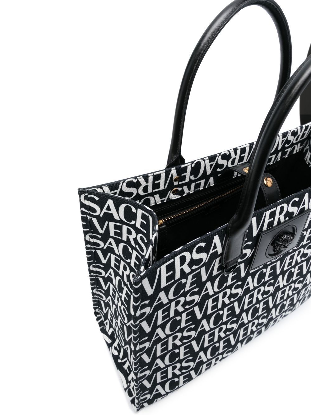 Versace all-over logo-print tote bag