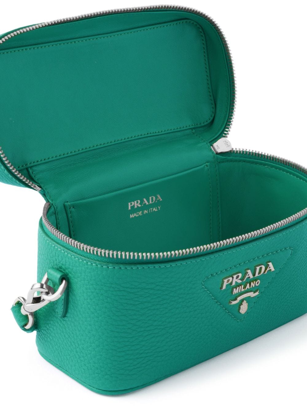 Pra*a logo-lettering leather mini-bag