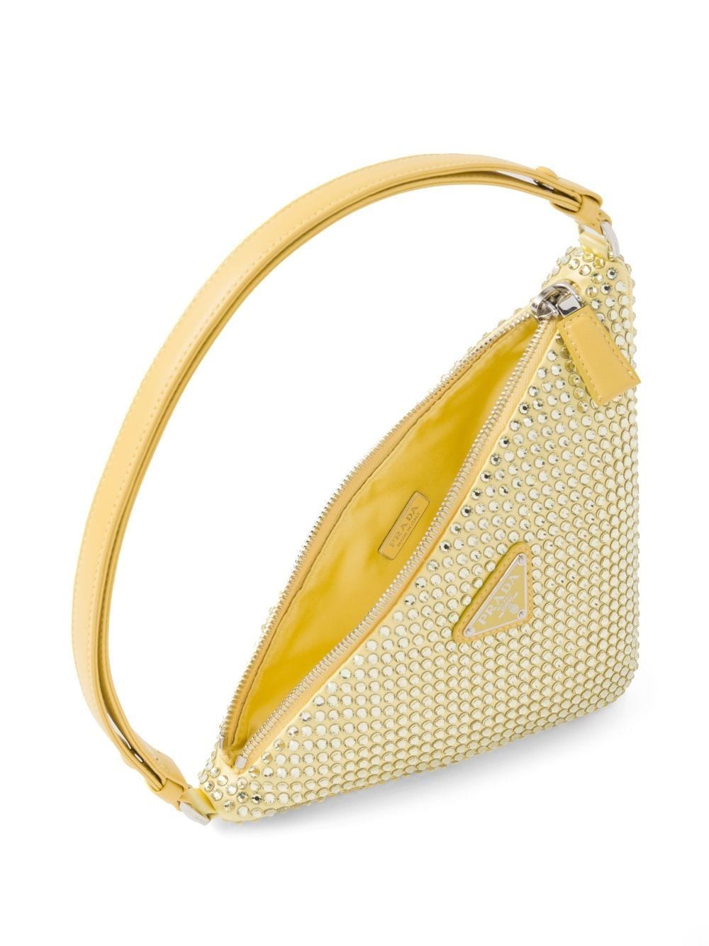 Pra*a triangle crystal-embellished mini bag