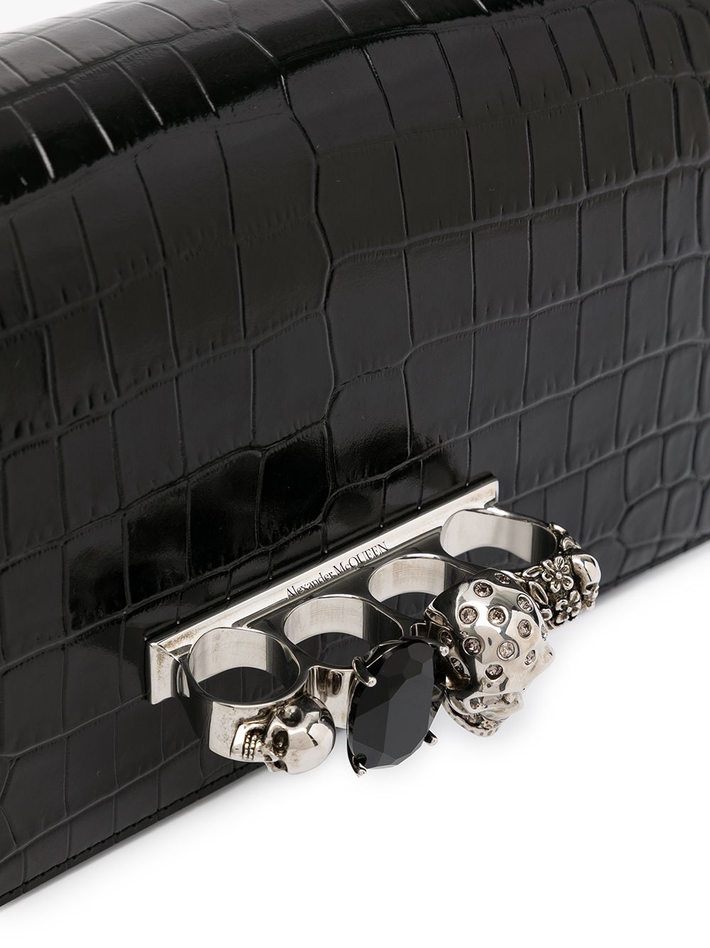 Alexander McQueen Jewelled crocodile effect bag