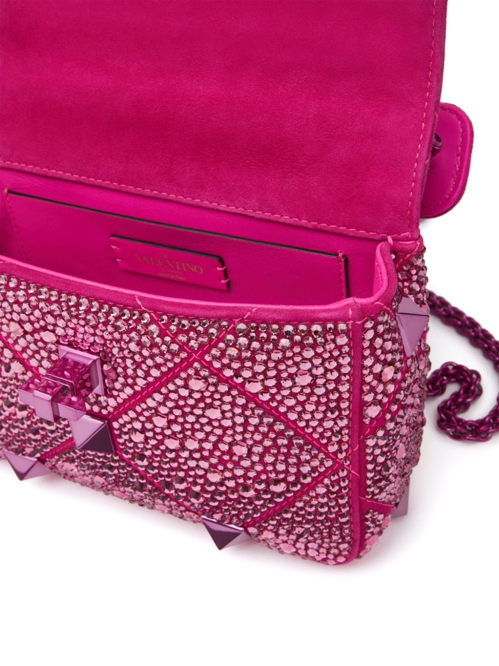 Valentino Garavani small Roman Stud crystal-embellished shoulder bag