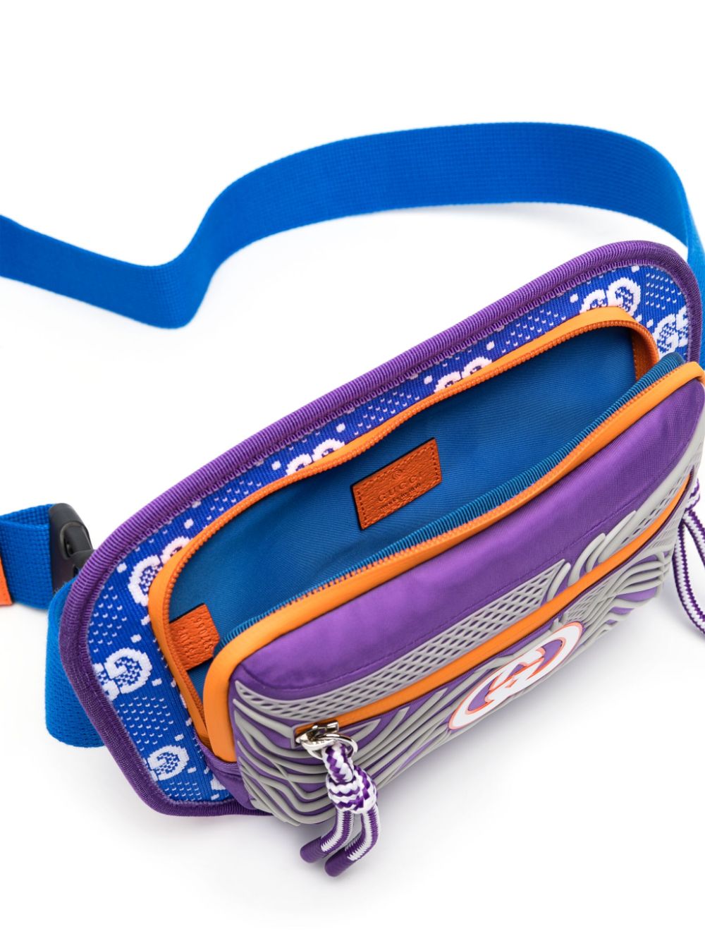 G*u*i gg-logo print zipped belt bag