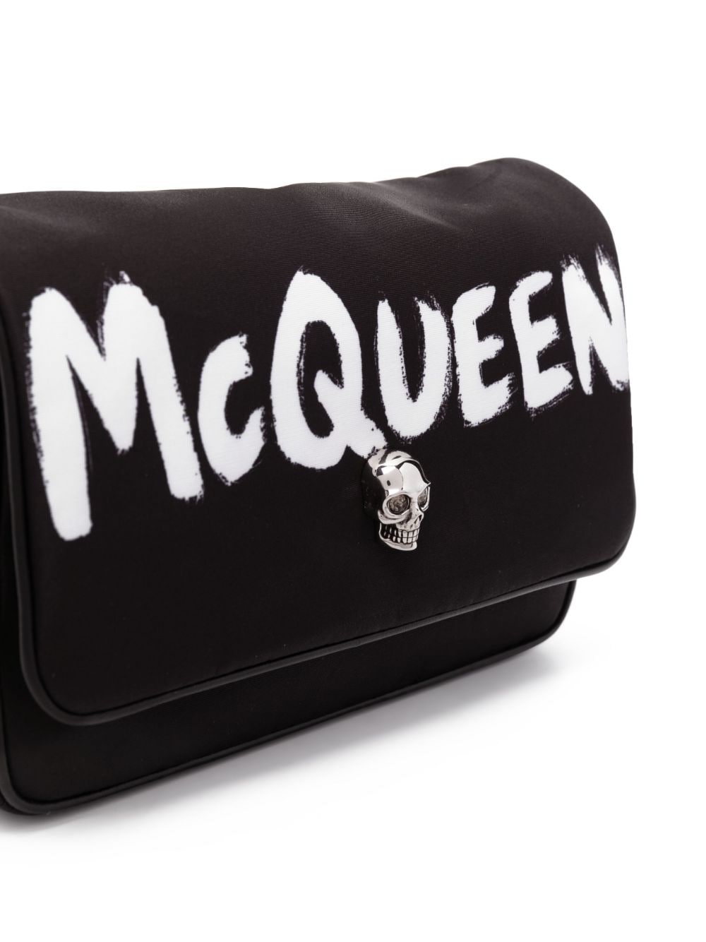 Alexander McQueen logo-graffiti-print crossbody bag