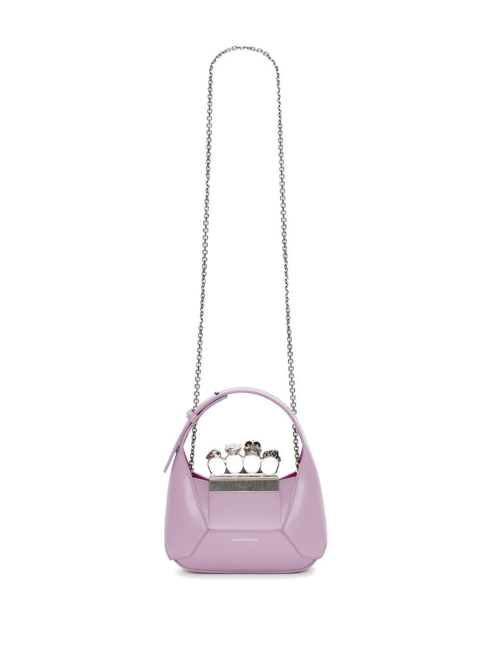 Alexander McQueen Jewelled Hobo leather mini bag