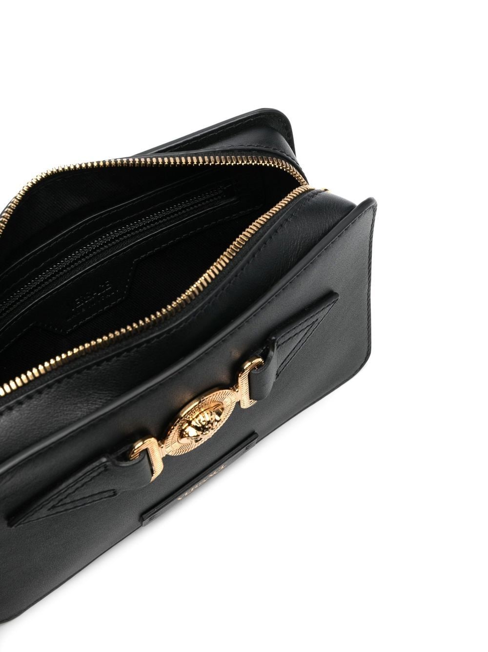Versace Medusa-Head leather clutch bag