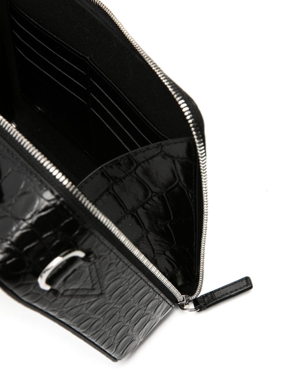 Versace Medusa-plaque leather messenger bag