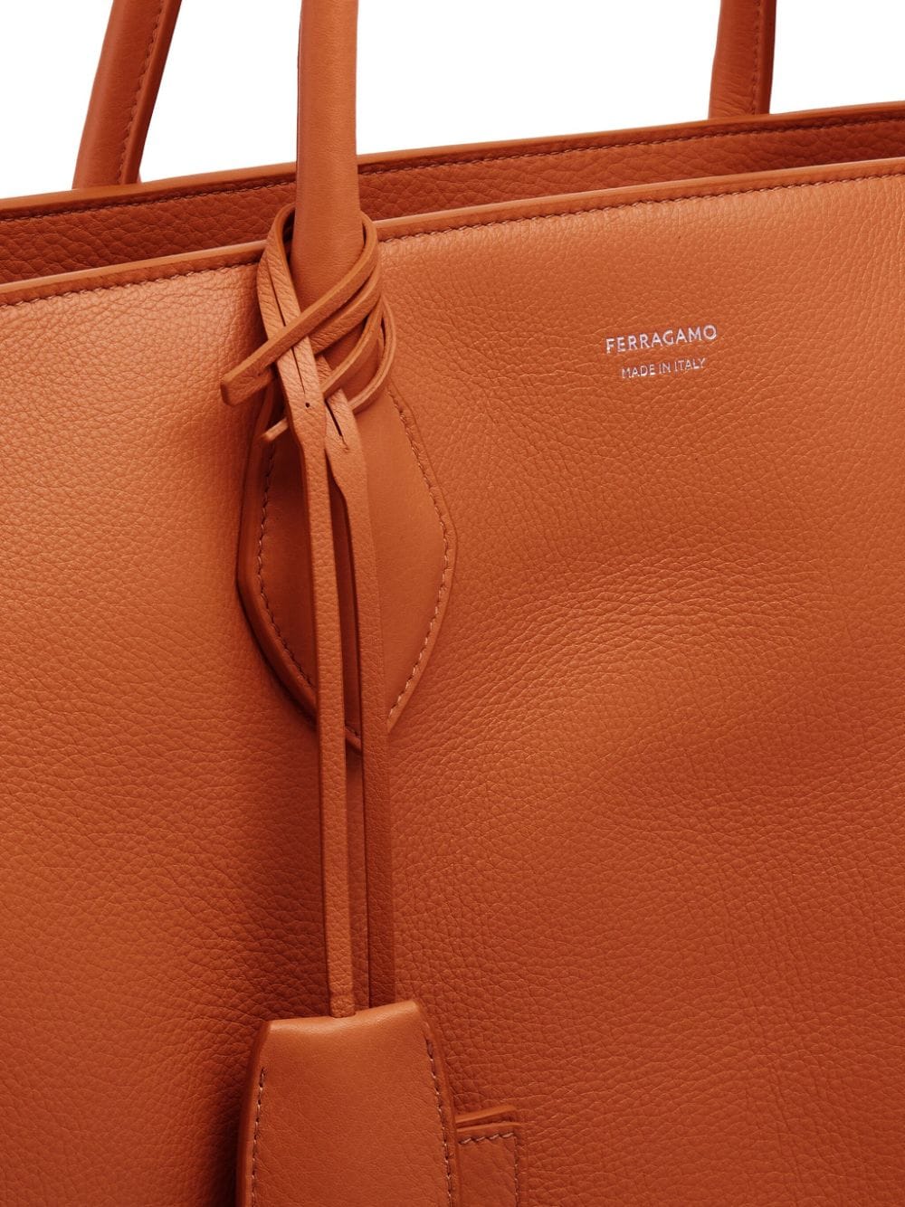 New Season  Ferragamo logo-print leather tote bag