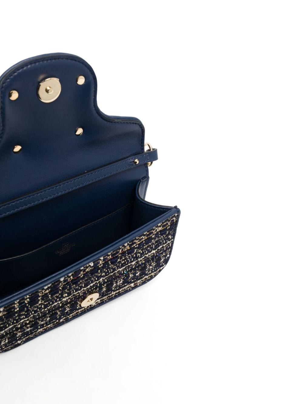 Valentino Garavani Locò tweed leather tote bag