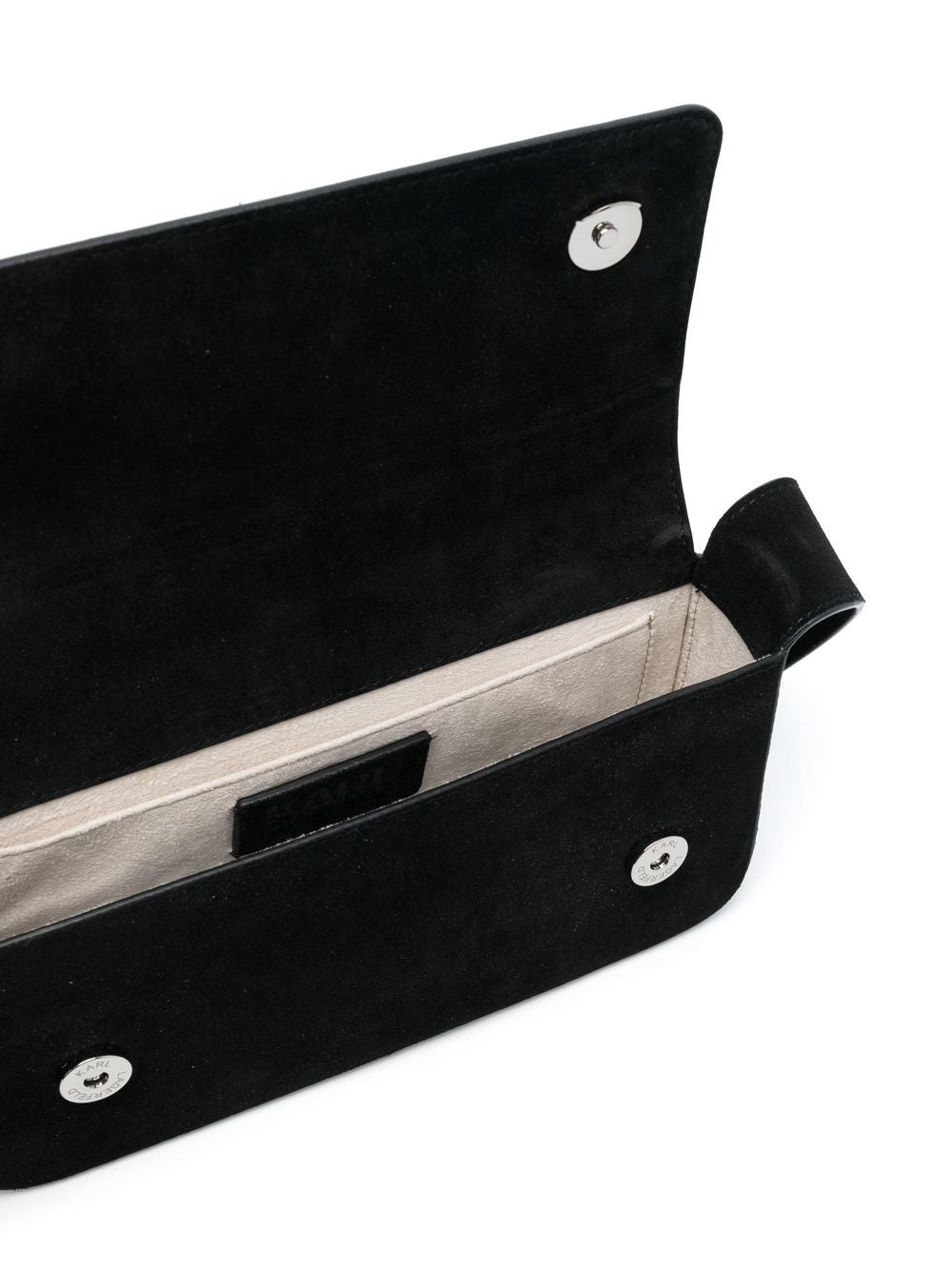 Karl Lagerfeld IKON K medium Flap suede shoulder bag