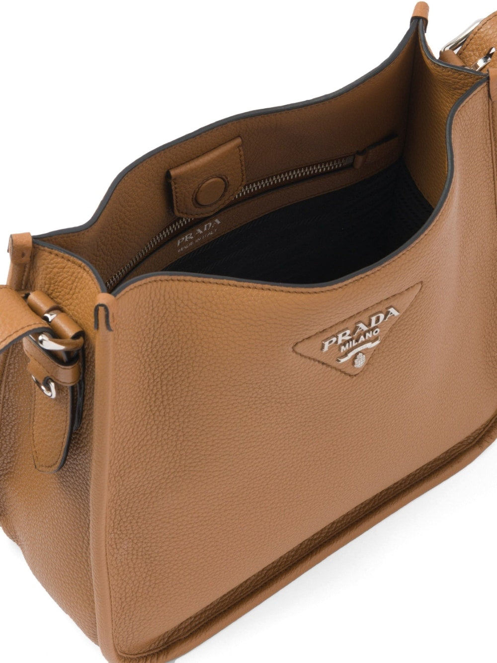 Pra*a triangle-logo hobo shoulder bag