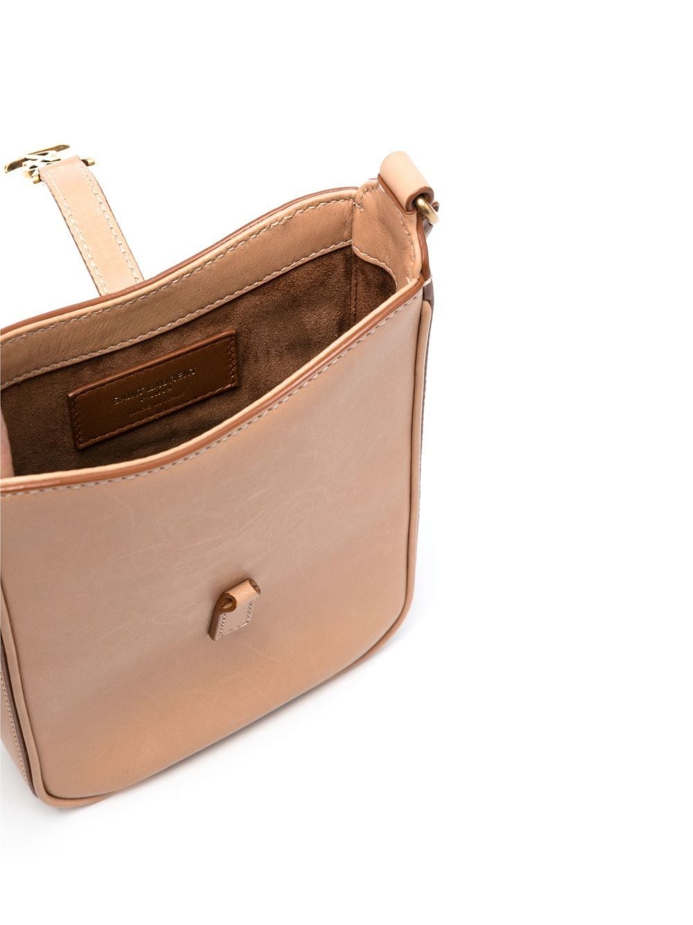 Saint Laurent logo-plaque leather crossbody bag