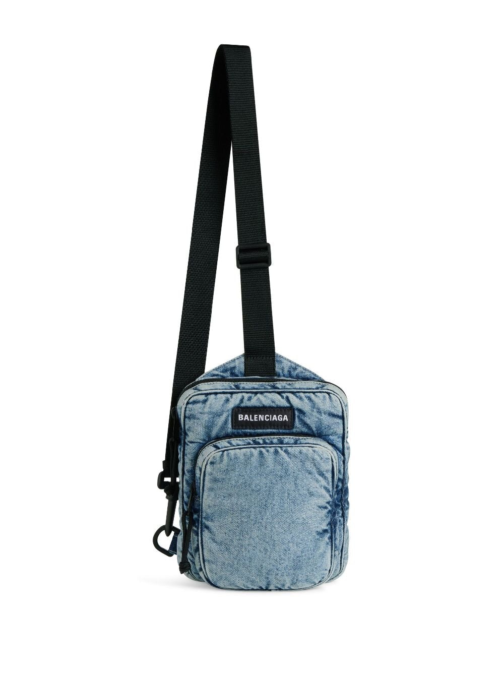 Ba*len*cia*ga explorer denim messenger bag