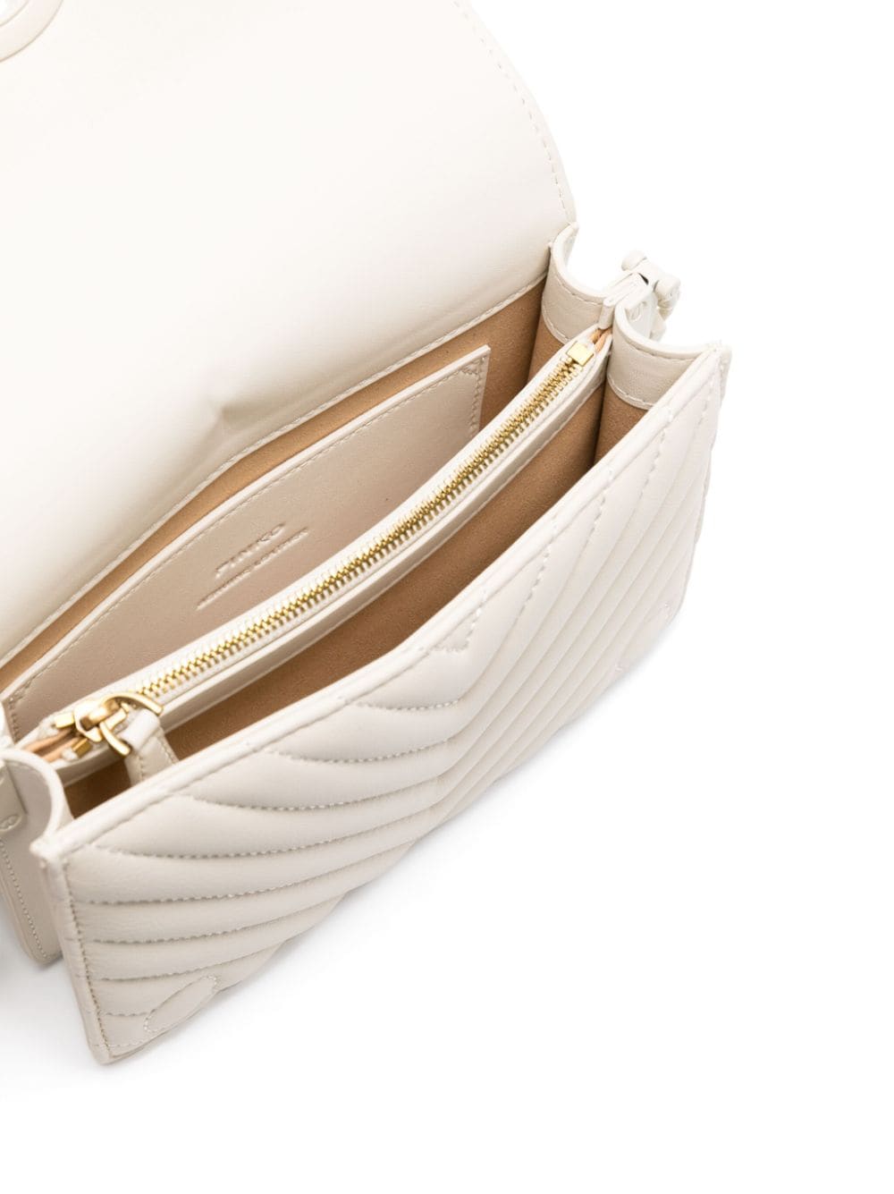PINKO Love Click chevron crossbody bag