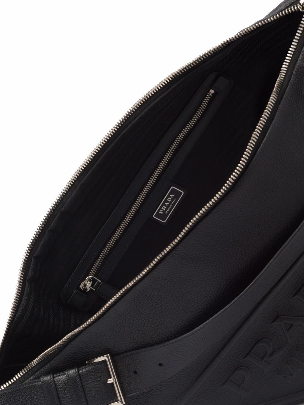 Pra*a leather triangle shoulder bag