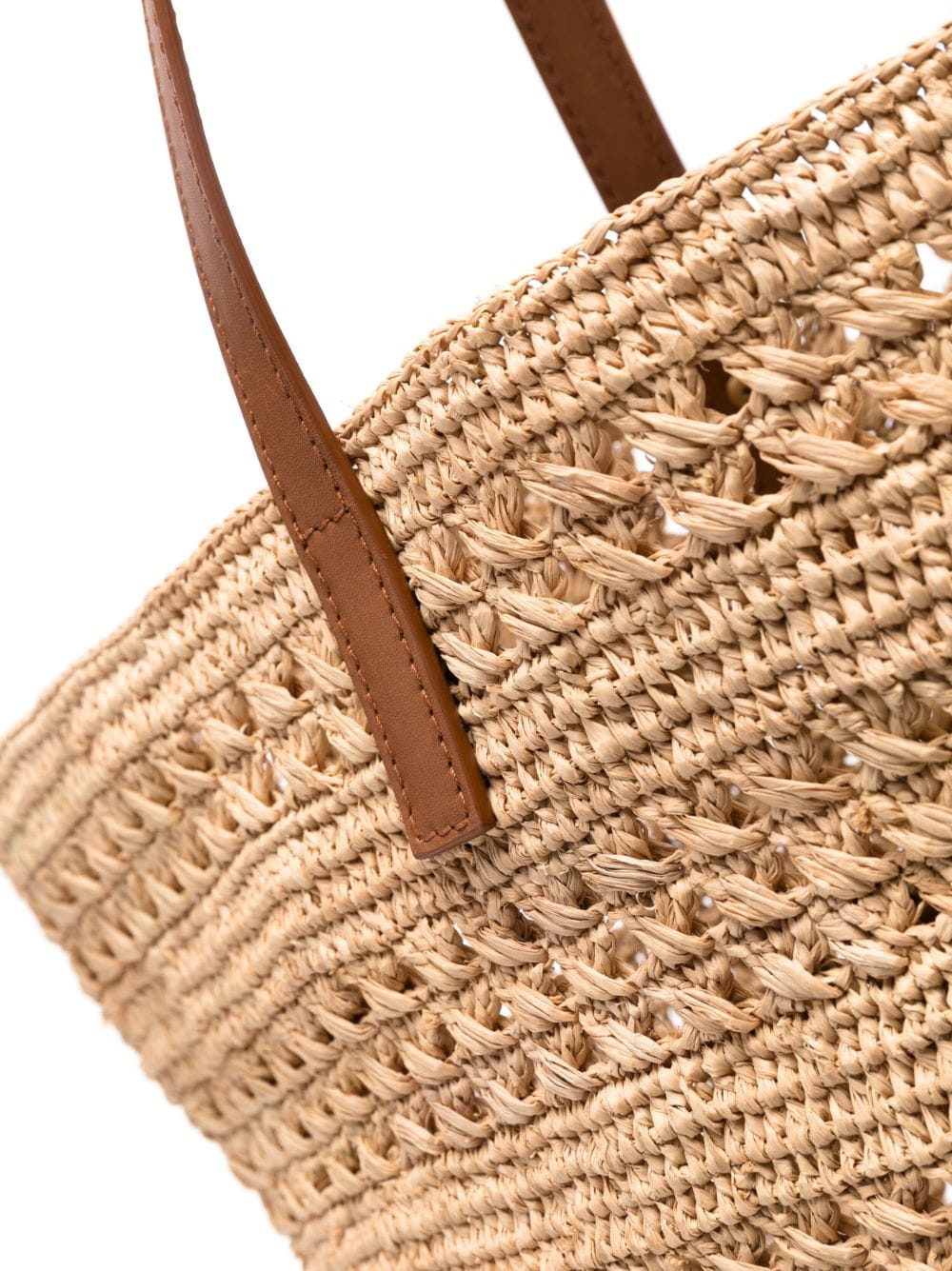 Saint Laurent interwoven raffia tote