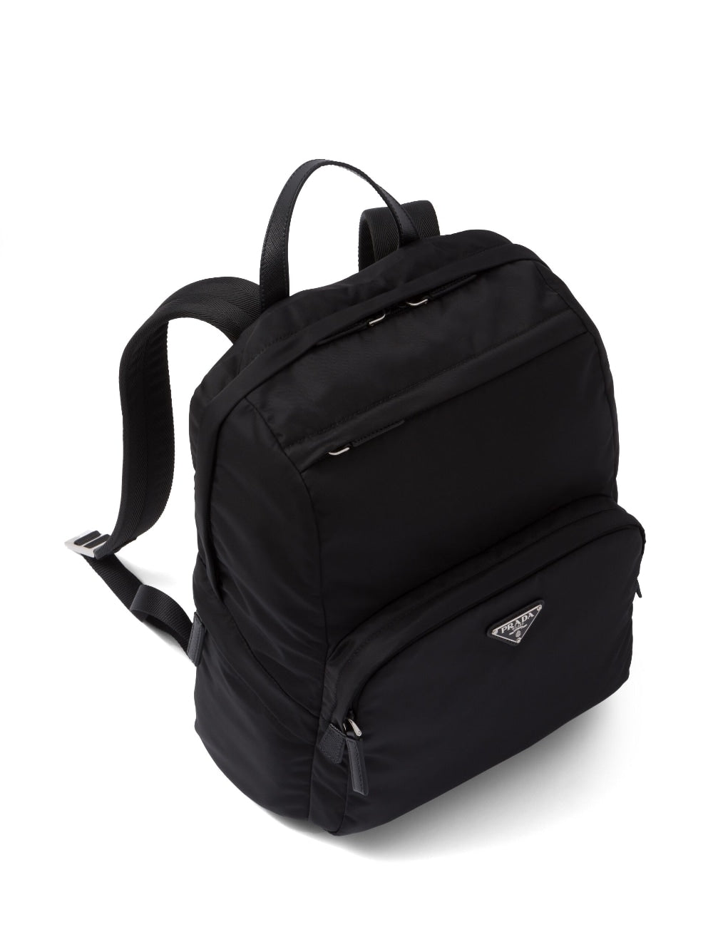 Pra*a triangle-logo zipped backpack