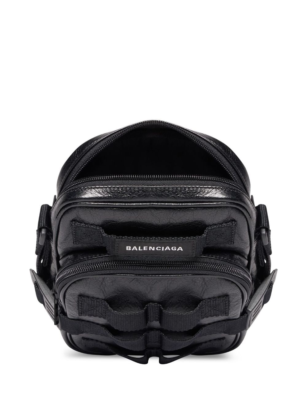 Ba*len*cia*ga army leather messenger bag