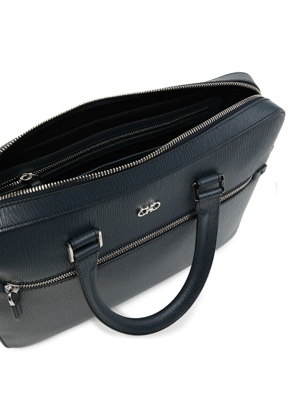 Ferragamo Gancini leather business bag