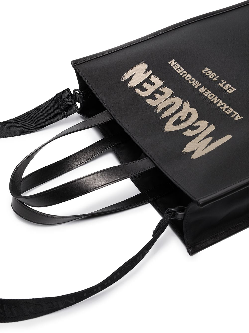 Alexander McQueen brushed logo tote bag
