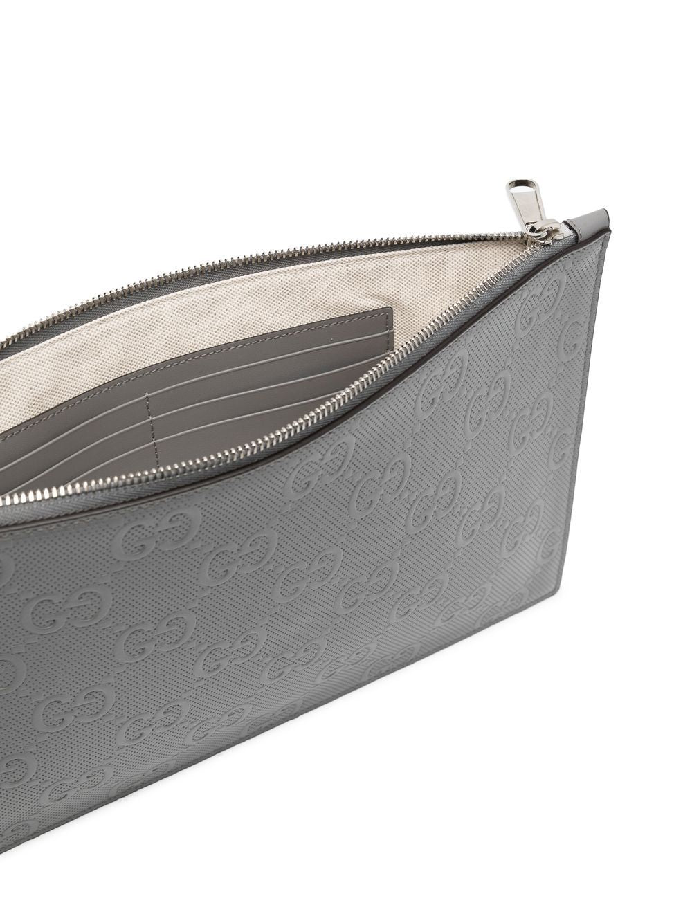 G*u*i gg monogram-embossed clutch