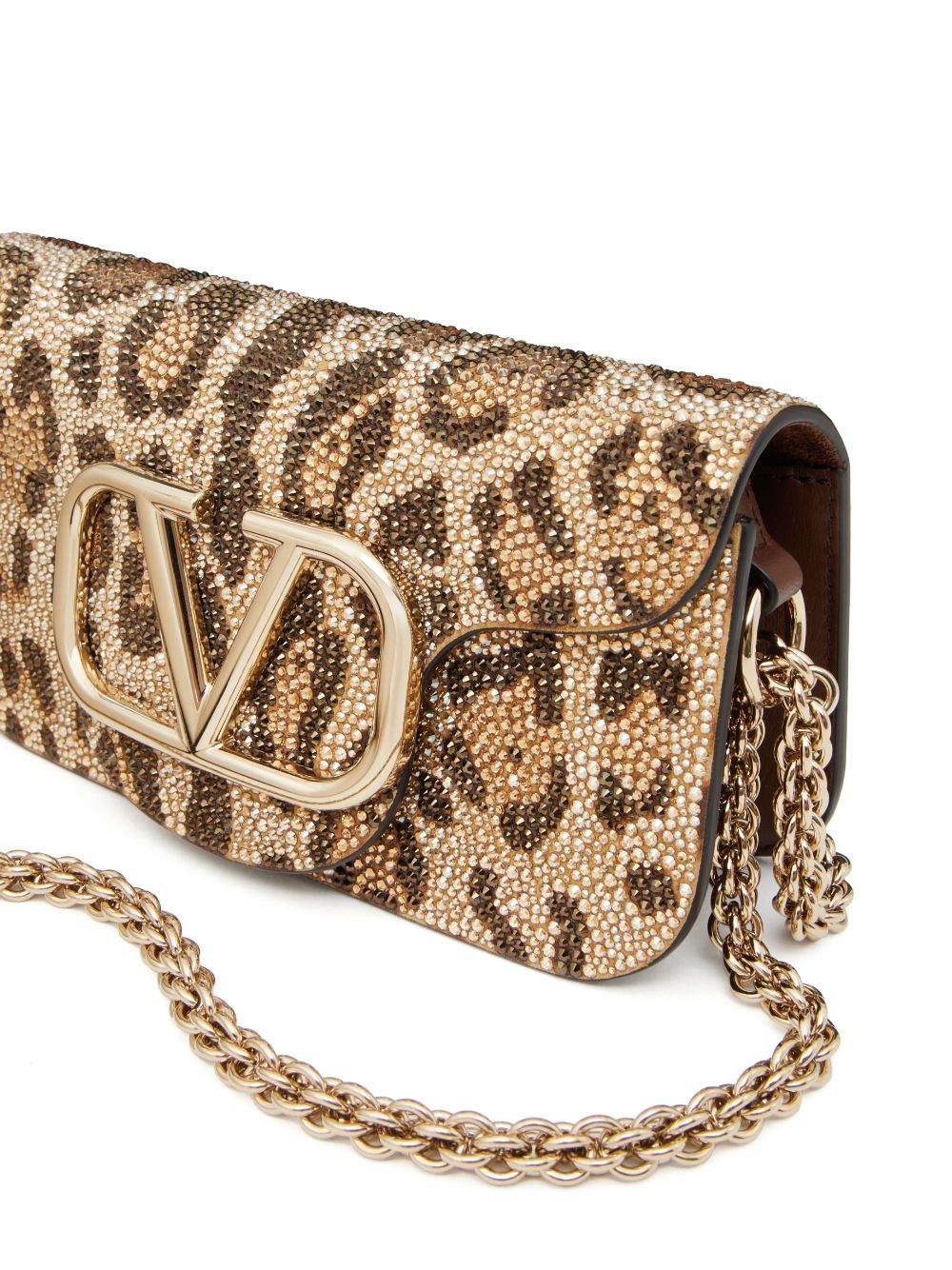 Valentino Garavani small Locò rhinestone-embellished shoulder bag