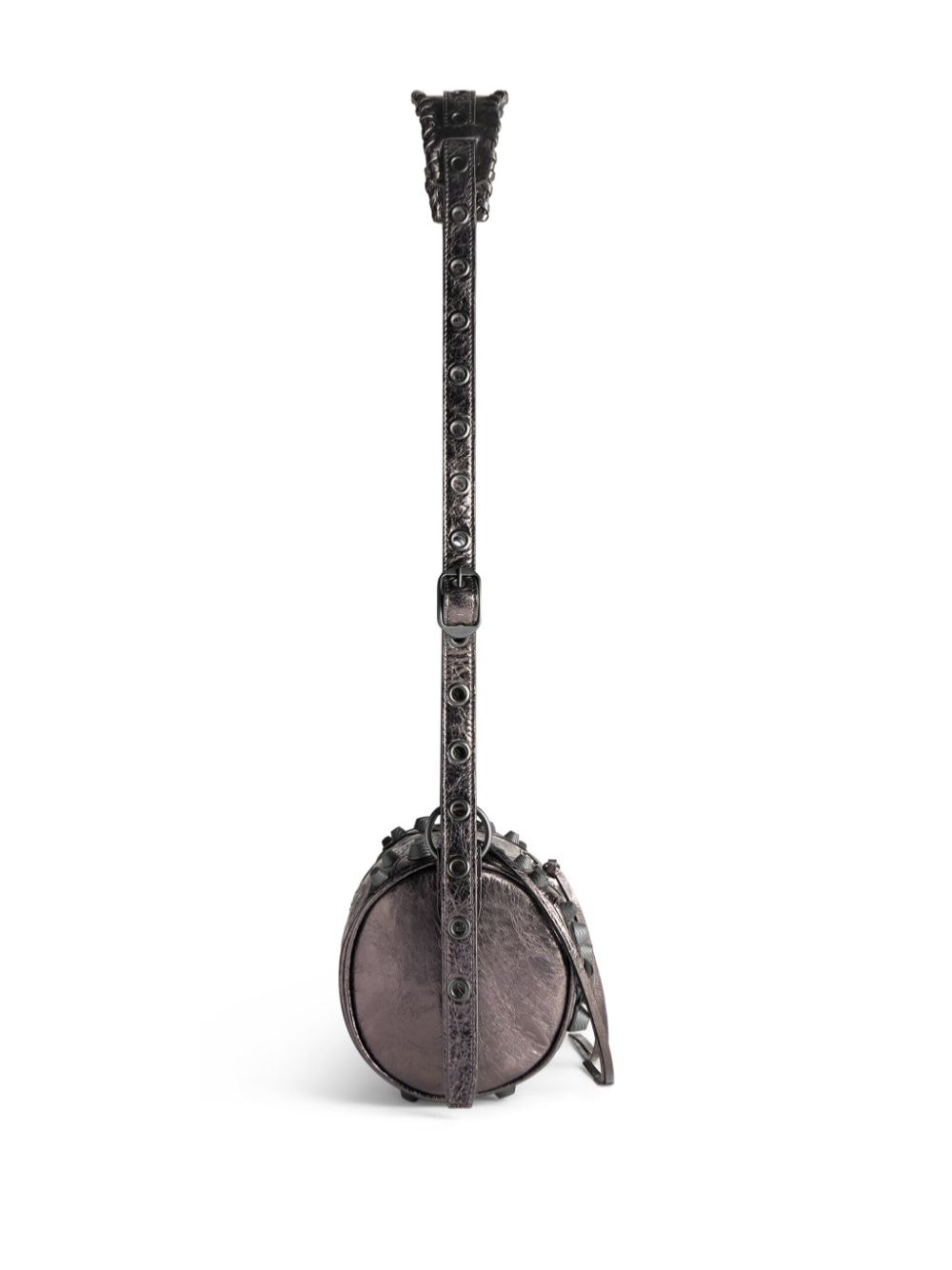 Ba*len*cia*ga le cagole metallic-finish shoulder bag