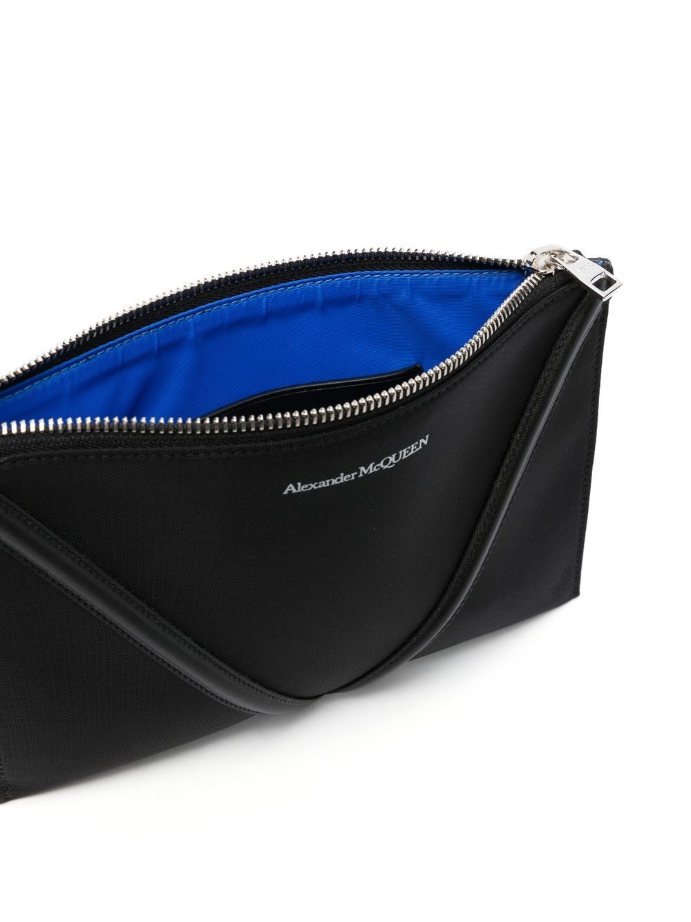 Alexander McQueen logo-print envelope clutch