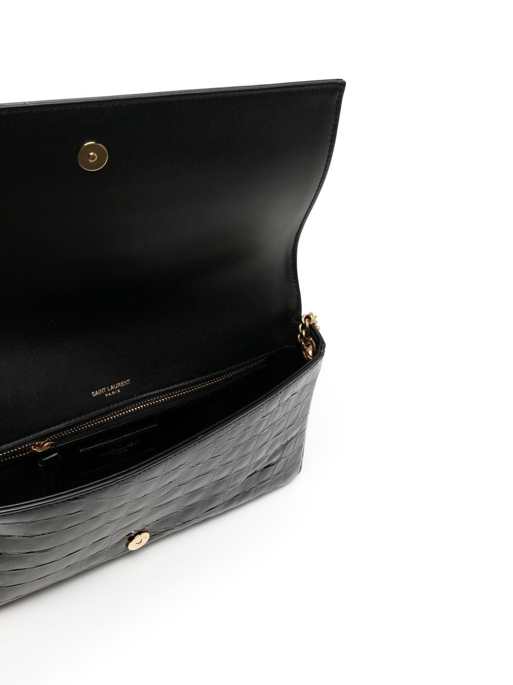 Saint Laurent logo-plaque clutch bag