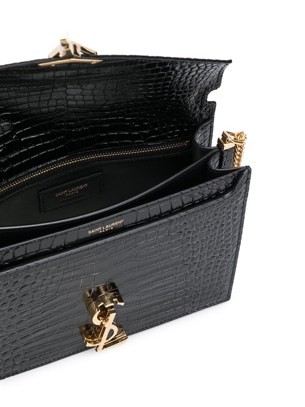Saint Laurent Cassandra crocodile-embossed bag