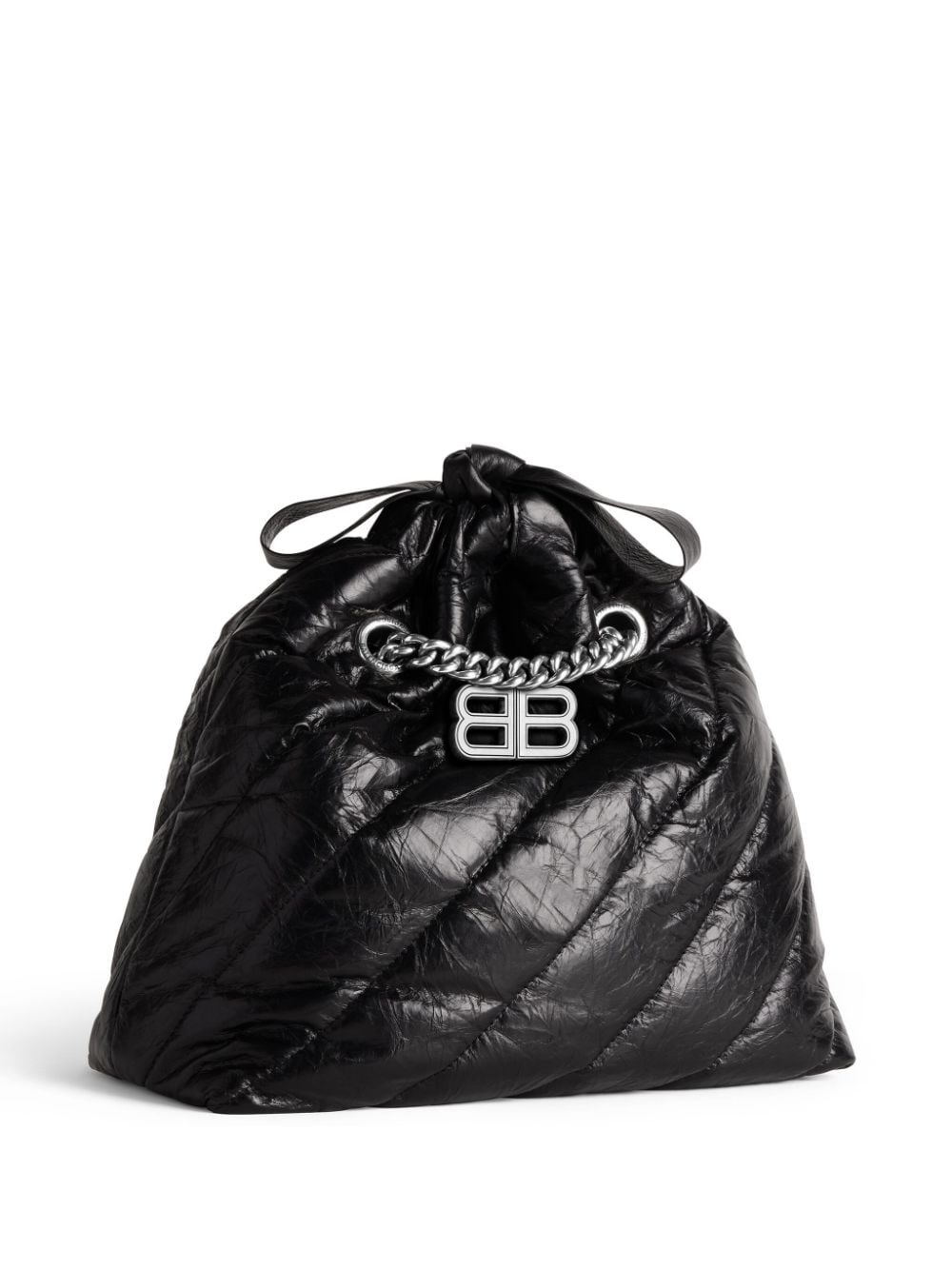 Ba*len*cia*ga crush logo-plaque quilted leather tote bag
