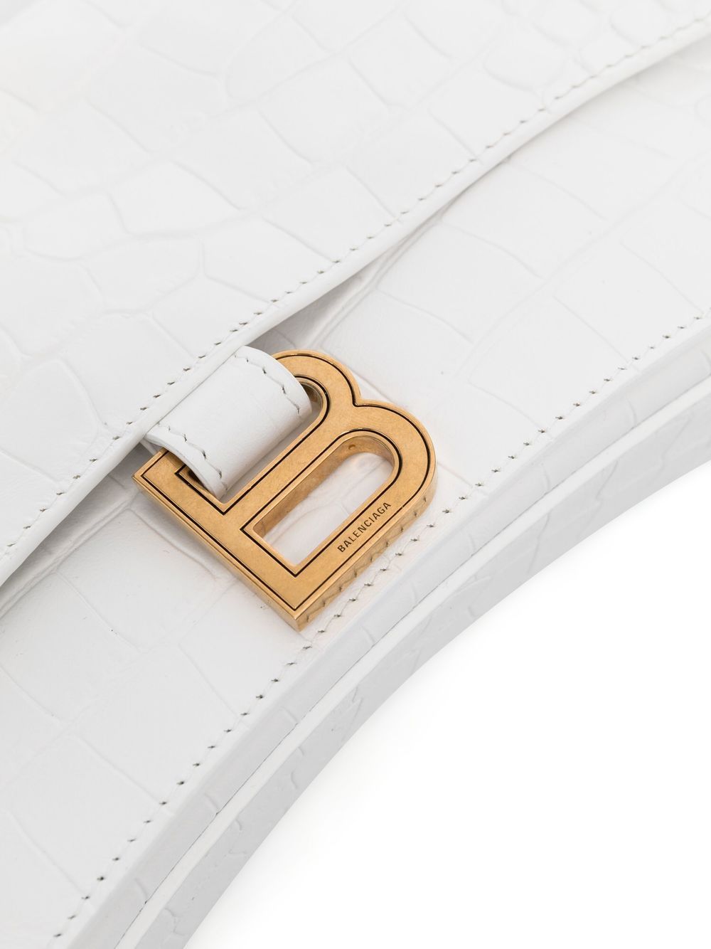 Ba*len*cia*ga crush crocodile-embossed crossbody bag