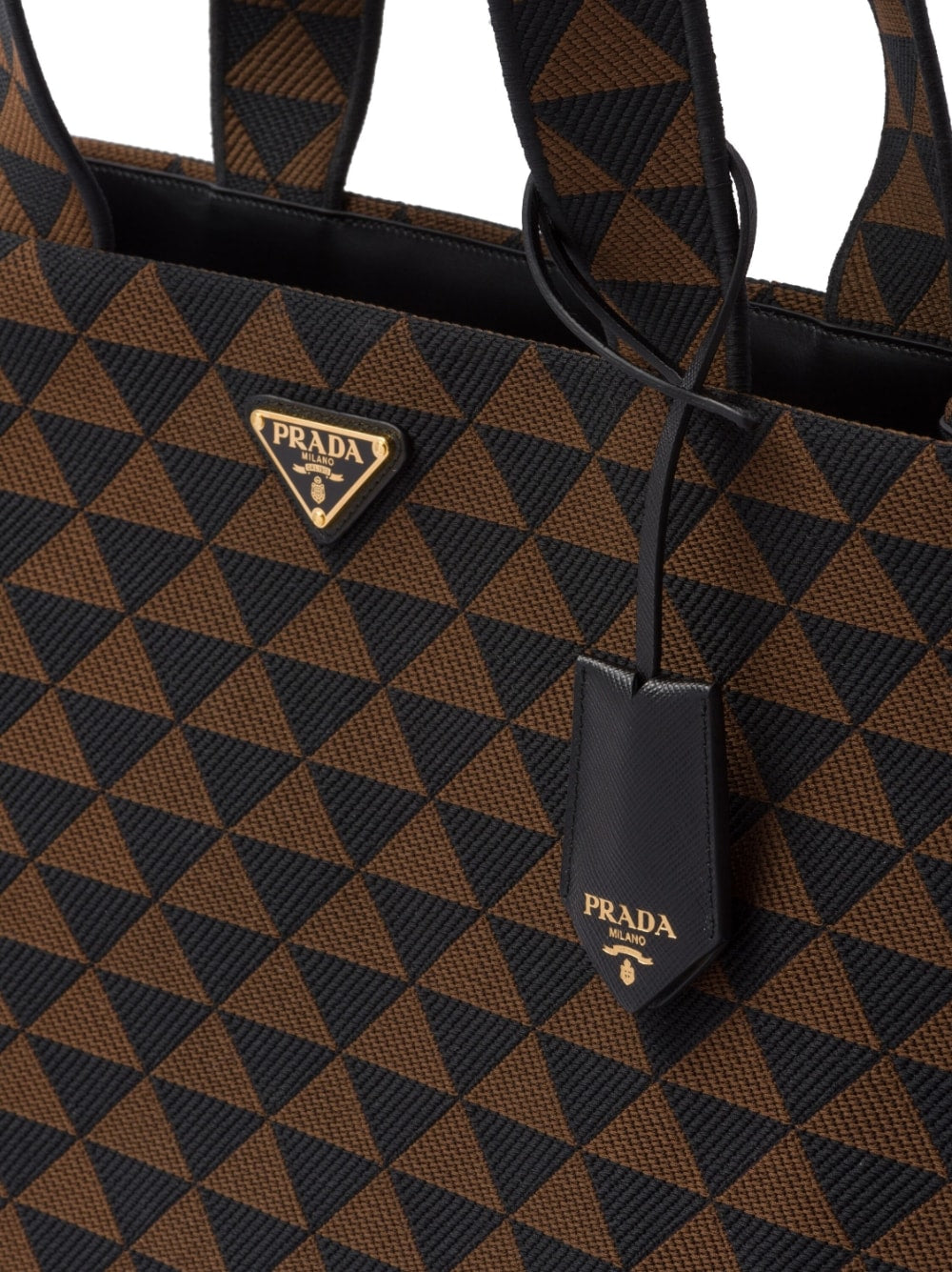 Pra*a çarge symbole geometric-print tote
