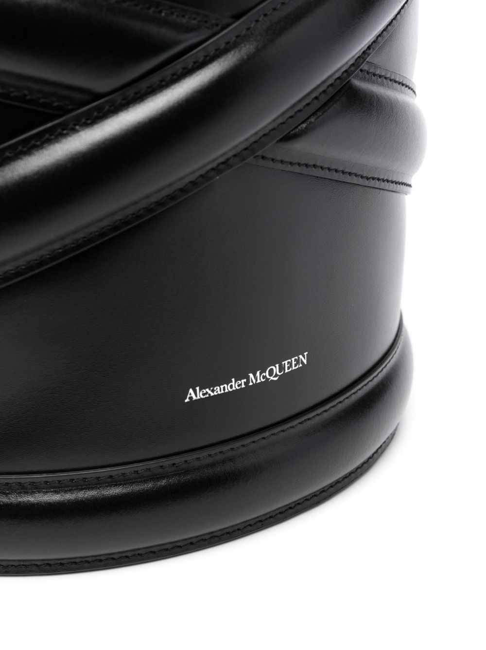 Alexander McQueen embossed-logo bucket bag