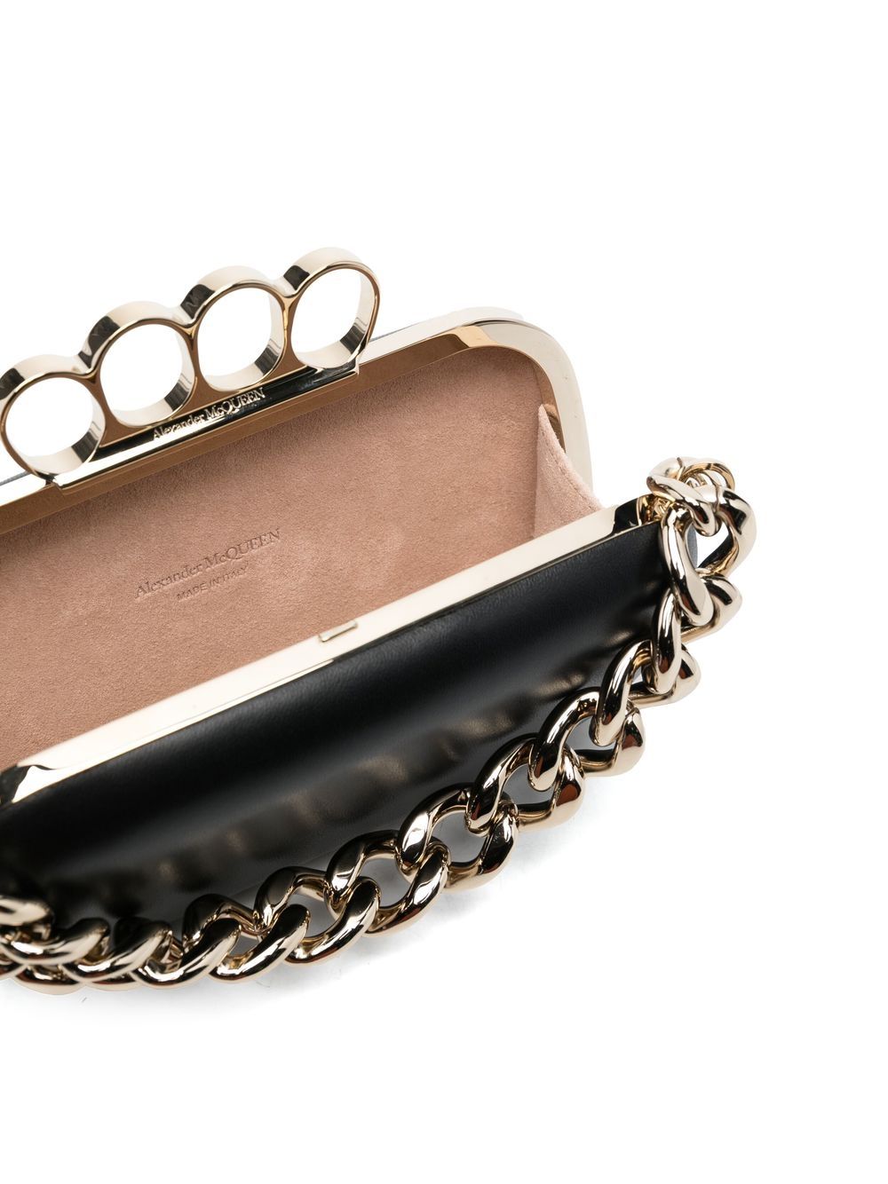 Alexander McQueen leather chain-link clutch-bag