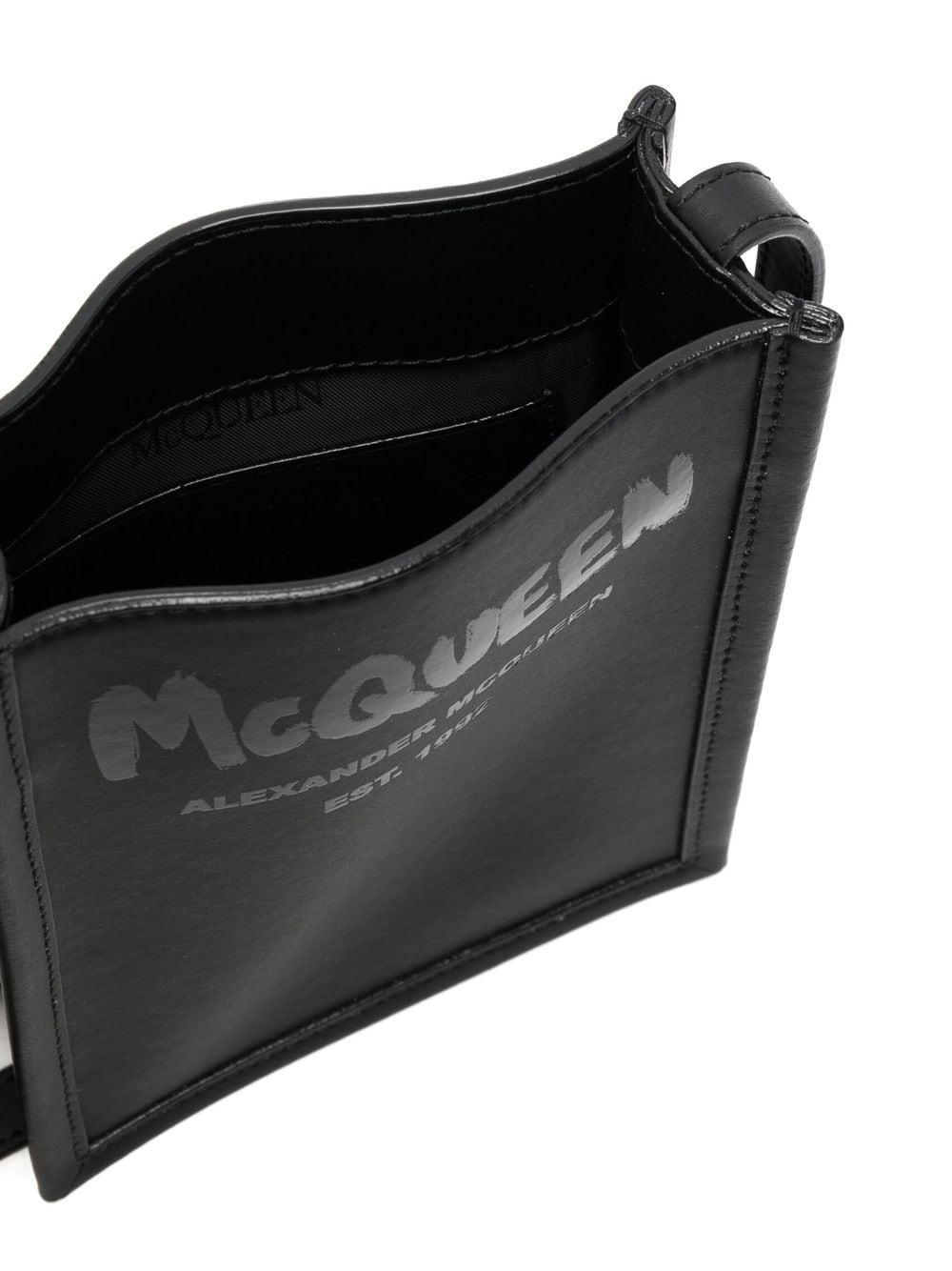 Alexander McQueen Graffiti Edge logo-print shoulder bag