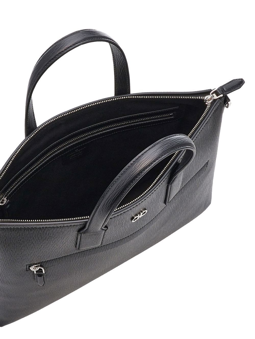 Ferragamo Gancini leather business bag