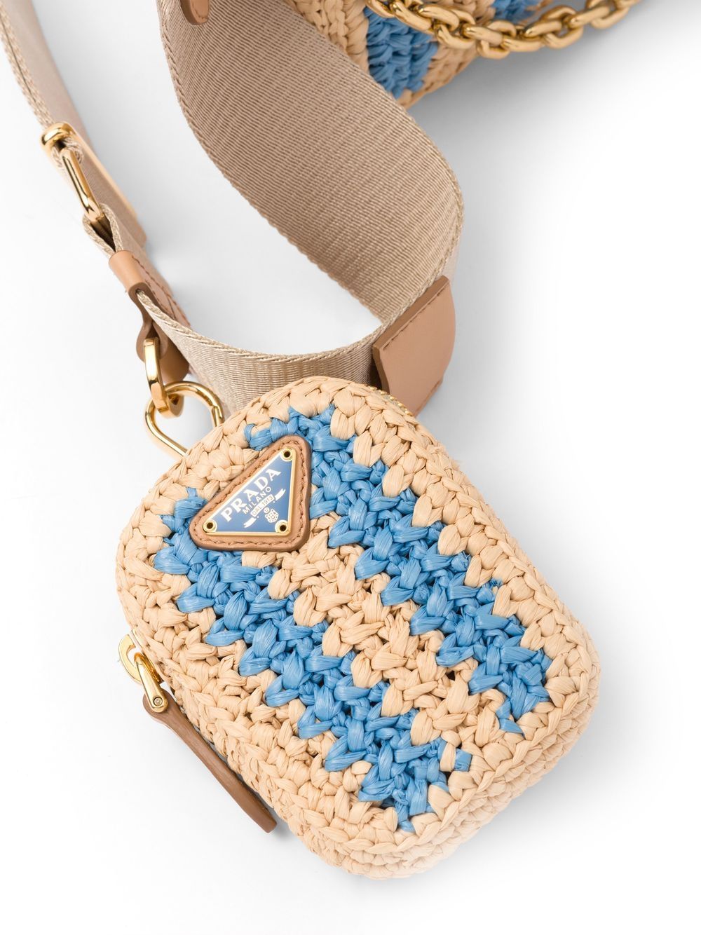 Pra*a re-edition 2005 crochet-knit shoulder bag