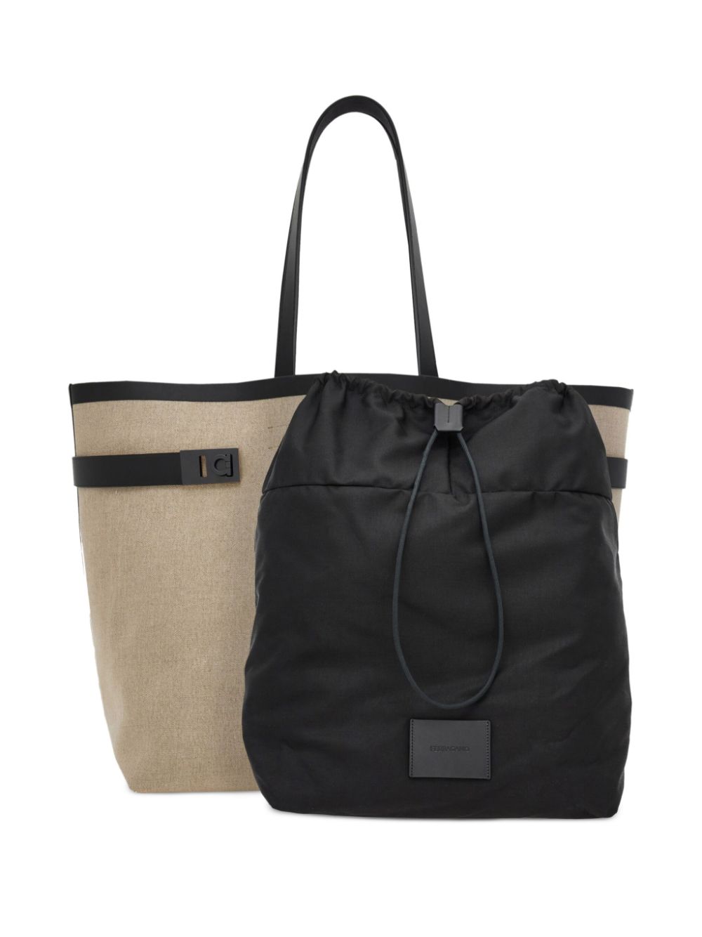 Ferragamo logo-embossed open-top tote bag