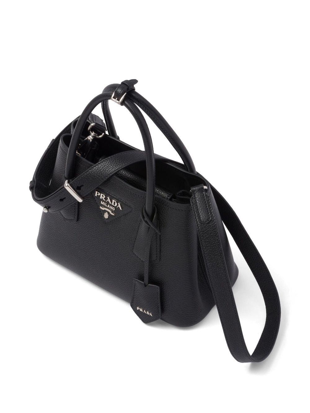 Pra*a double saffiano leather mini bag