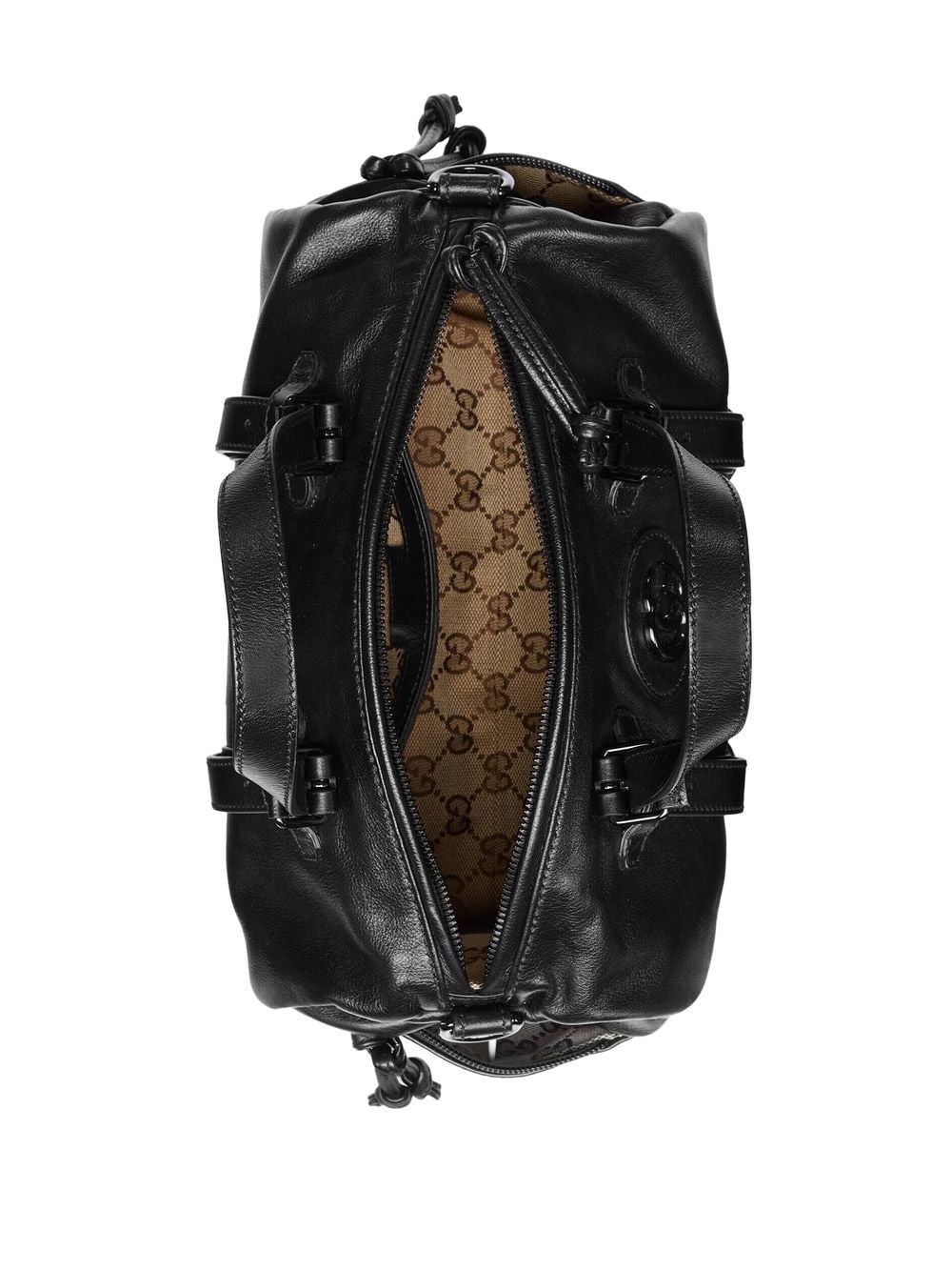 G*u*i double g leather duffle bag